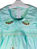 Newborn Baby Girl Frock - Sky Red Flower Cherries Online @ Best Price in Pakistan