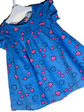 Newborn Baby Girl Frock - Red Striped Hearts Online @ Best Price in Pakistan