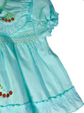 Newborn Baby Girl Frock - Sky Red Flower Cherries Online @ Best Price in Pakistan