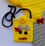 Hand Knitted Sweater With Head Band & Shoulder Pouch Online @ Best Price in Pakistan