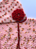 Hand Knitted Baby Cardigan Sweater With Flower Cap & Booties Online @ Best Price in Pakistan