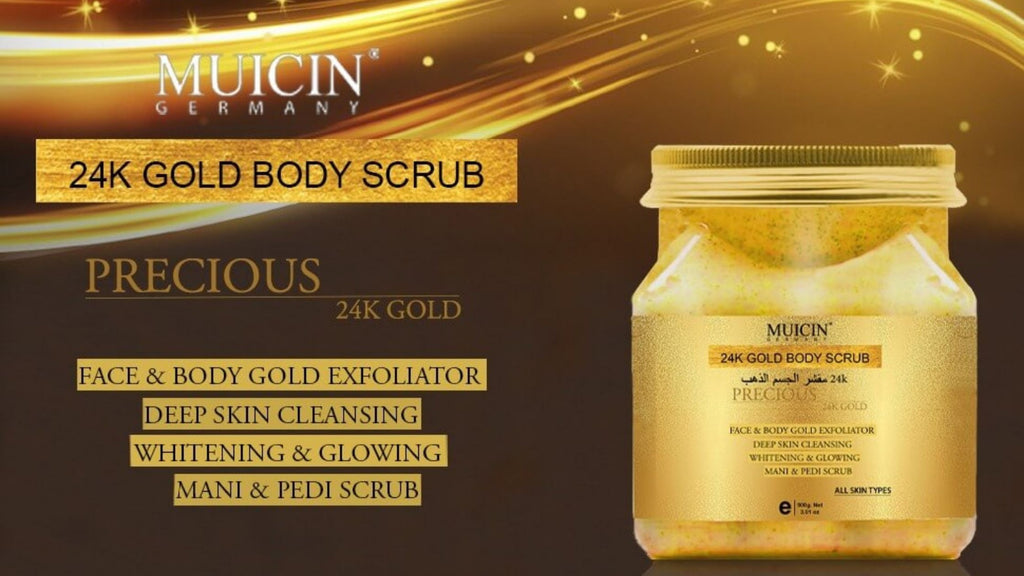A Spa Day At Home With Muicin's 24k Gold Face & Body Exfoliating Scrub