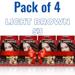 Elmore - Cream Hair Color With Argan Oil - 53 LIGHT BROWN - Pack of 4