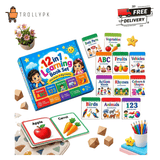 2 in 1 Mini Library Books Educational Board Books for Kids