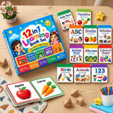 2 in 1 Mini Library Books Educational Board Books for Kids