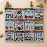 2 in 1 Mini Library Books Educational Board Books for Kids