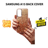 Samsung A15 Glitter Flower Fancy Mobile Cover for Ladies and Girls