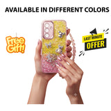 Samsung A26 Fancy Mobile Cover with Bead Pearl Strap Butterfly Keychain