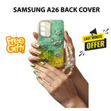 Samsung A26 Fancy Mobile Cover with Bead Pearl Strap Butterfly Keychain