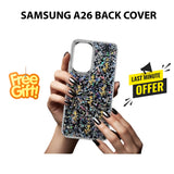 Samsung A26 Glitter Flower Fancy Mobile Cover for Ladies and Girls