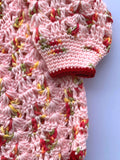 Hand Knitted Baby Cardigan Sweater With Flower Cap & Booties Online @ Best Price in Pakistan