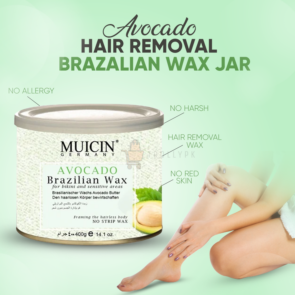 MUICIN Avocado Hair Removal Brazilian Wax Jar 400 g Online